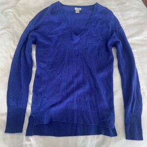Women's Purple 100% Cashmere V-Neck Sweater